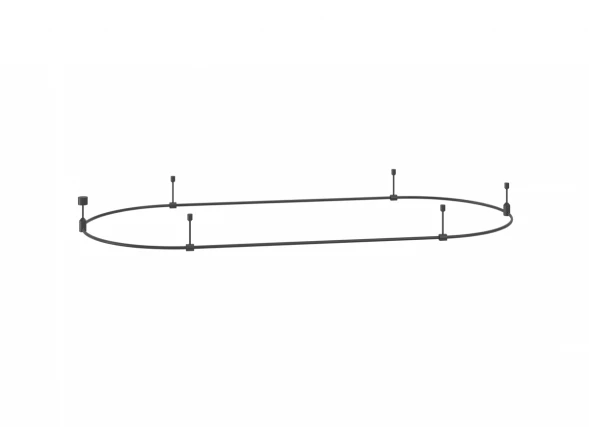 Donolux Magnet Modular System «CODE 1.2», D800xL1800хH135 мм, DC24V, овальное основание для модульны Donolux DL20225OV1800B Black