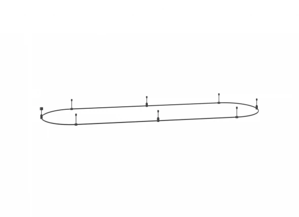 Donolux Magnet Modular System «CODE 1.2», D800xL2800хH135 мм, DC24V, овальное основание для модульны Donolux DL20225OV2800B Black