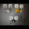 Бра Бра RH Boule de Cristal Double Sconce Brass Черный