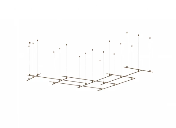 Donolux Magnet Modular System «CODE 1.2», L2000x6xL1000х4хH95-3000 мм (высота регулируется), DC24V, Donolux DL20225L2000x6L1000x4C B.Bronze