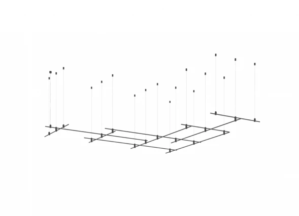 Donolux Magnet Modular System «CODE 1.2», L2000x6xL1000х4хH95-3000 мм (высота регулируется), DC24V, Donolux DL20225L2000x6L1000x4C Black
