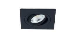 Светильник встраиваемый, поворотный квадрат, GU10, L92хW92xH60мм, IP20, черный, без лампы Donolux DL1520SQ1B