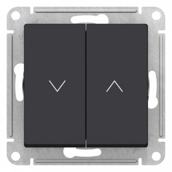 Выключатель управления для жалюзи и рольставней Schneider Electric Atlasdesign 10А/250В, карбон