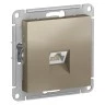 ATLASDESIGN РОЗЕТКА компьютерная RJ45, механизм, ШАМПАНЬ, ATN000583