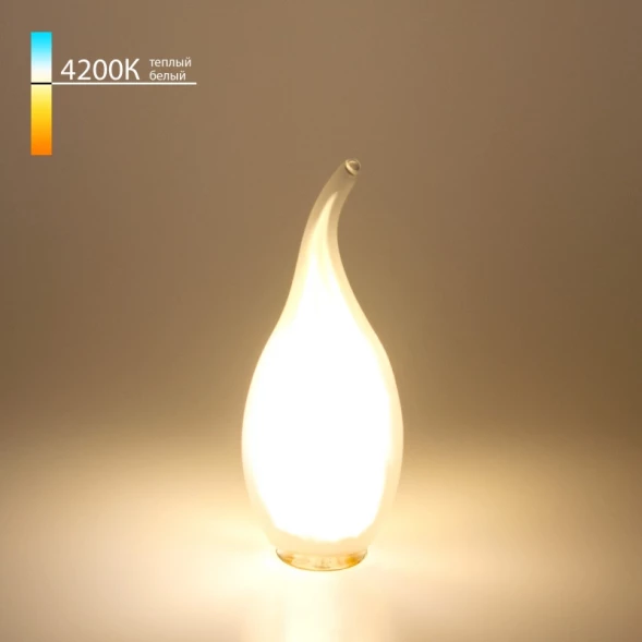 Светодиодная лампа Свеча на ветру 7W 4200K E14 (CW35 белый матовый) (BLE1415) Elektrostandard