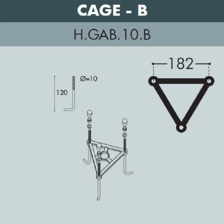 Садовый светильник G25.157.S30.AXE27DN Fumagalli