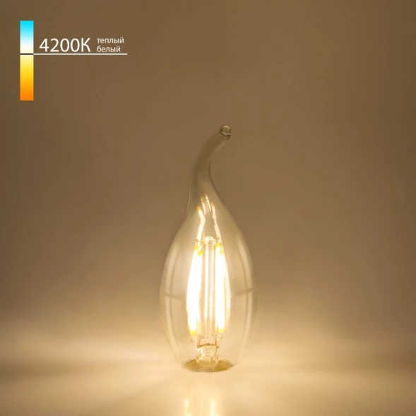 Светодиодная лампа Свеча на ветру BLE1429 9W 4200K E14 (CW35 прозрачный) Elektrostandard