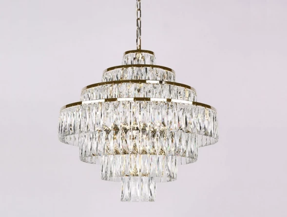 Каскадная люстра 10125+6/C gold Newport