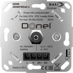 Потенциометр Dali 10-16.5В DC, 92мА, с встроенным источником питания, роторный Donolux DDIMTWDali-2