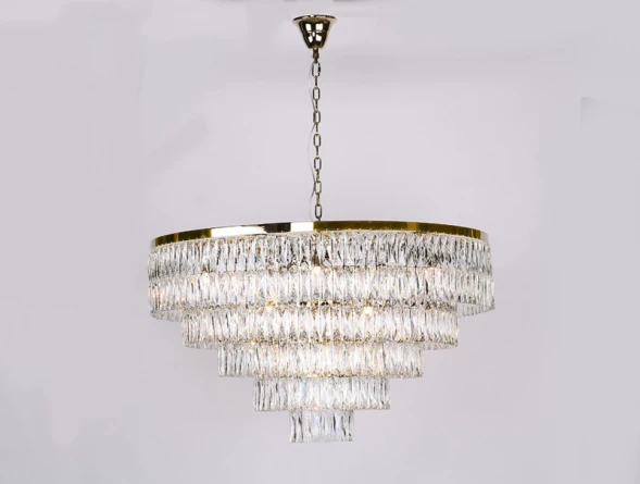 Каскадная люстра 10129+17/C gold Newport
