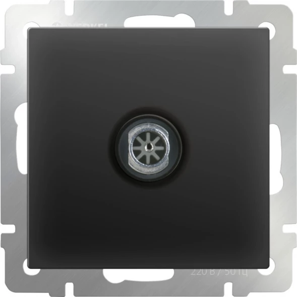 Розетка WL08-TV-2W (черный матовый) Werkel
