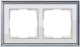 Рамка WL17-Frame-02 (хром/белый) Werkel