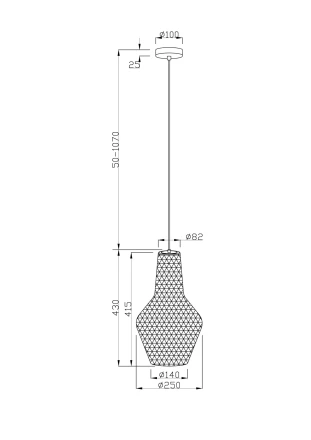 Подвесной светильник Maytoni P054PL-01B2