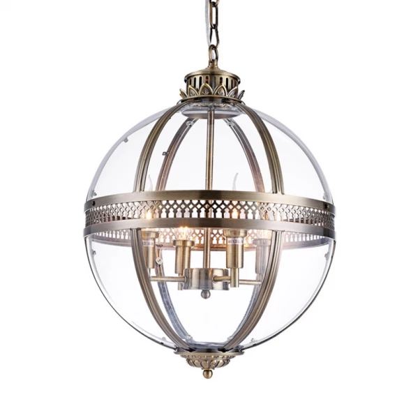 Подвесная люстра KM0115P-4M antique brass DeLight Collection