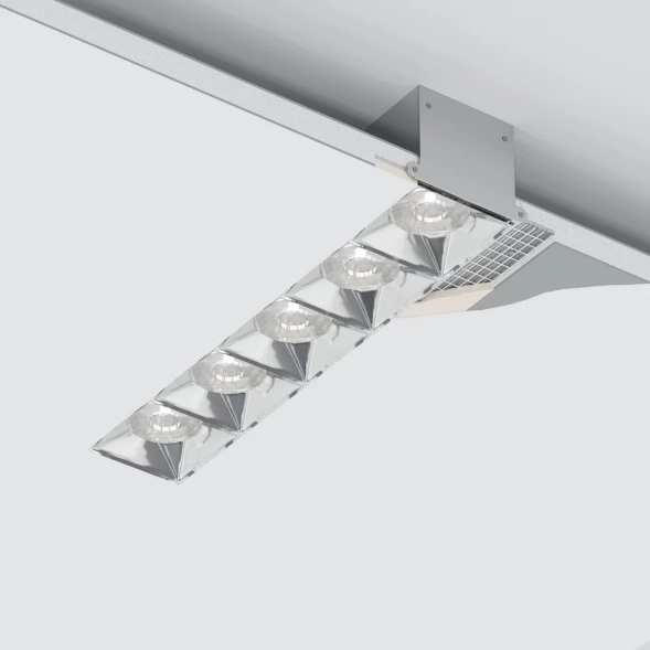 Donolux Led Eye Unite + св-к встраиваемый, 10W, 193х74,8мм, H39,8мм, 900Lm, 38°, 3000К, Ra80, IP20, Donolux DL18519M141A10.38.193CH 150