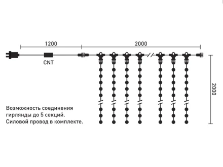 Светодиодный занавес Laitcom PCL402-10-2M