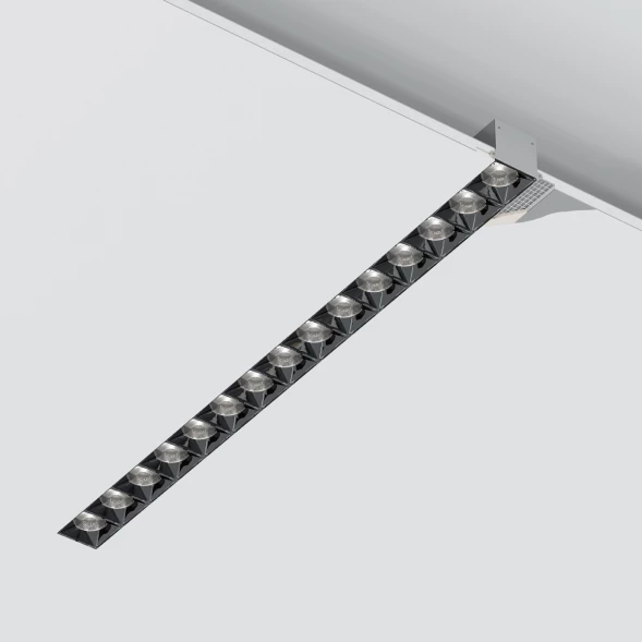 Donolux Led св-к встраиваемый, 30W, 573х74,8мм, H39,8мм, 2700Lm, 38°, 3000К, Ra80, IP20, UGR16, корп Donolux DL18519M141A30.38.573GB 150