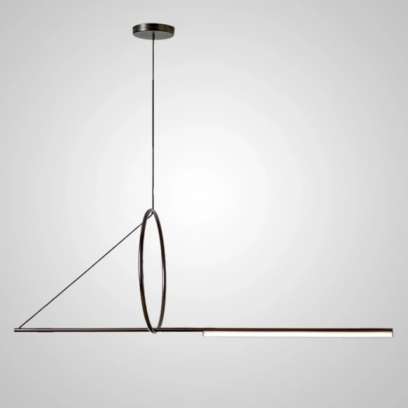 Подвесной светильник SUSPENSION CERCLE ET TRAIT – GRAPHITE SATINE L120