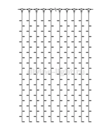 Светодиодный занавес Laitcom PCL601-10-2W