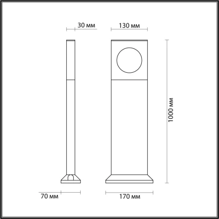 6653/10GL NATURE ODL24 черный/металл  Уличный  светильник IP65 LED 10W 4000K AC85-265V COMO