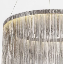 Подвесная кольцевая люстра с металлическими цепочками Fringe Chain Horizontal Ring Light 40.6957-1