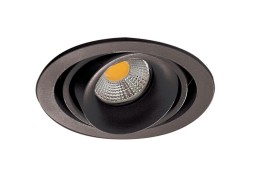 Встраиваемый светильник под сменную лампу Donolux DL18615/01WW-R Shiny black/Black