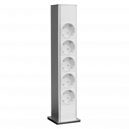 Напольная мини-колонна односторонняя 8 мод. (4мод. 45х45), высота 225мм, цвет алюминий