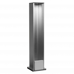 Напольная мини-колонна односторонняя 8 мод. (4мод. 45х45), высота 225мм, цвет алюминий