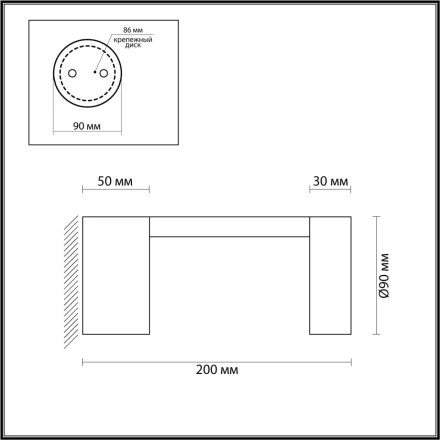 6657/10WL NATURE ODL24 черный/металл Уличный  настенный светильник IP65 LED 10W  4000K AC85-265V TION