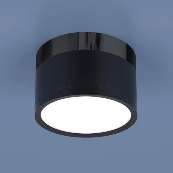 Накладной светильник DLR029 10W 4200K черный матовый/черный хром Elektrostandard