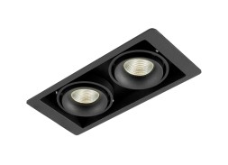 Встраиваемый светильник под сменную лампу Donolux DL18615/02WW-SQ Shiny black/Black
