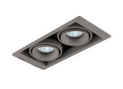 Встраиваемый светильник под сменную лампу Donolux DL18615/02WW-SQ Silver Grey/Black