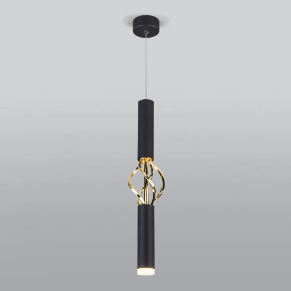 Подвесной светильник Eurosvet 50191/1 LED черный/золото
