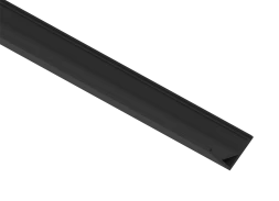 Угловой алюминиевый профиль,  16х16х2000. Цвет: Черный матовый, RAL9005,Серия:DN8ALE