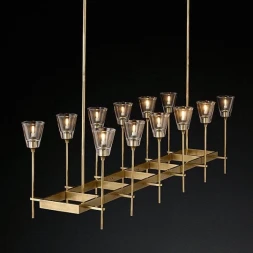 Люстра RH TORCHE DE VERRE Linear Chandelier 12