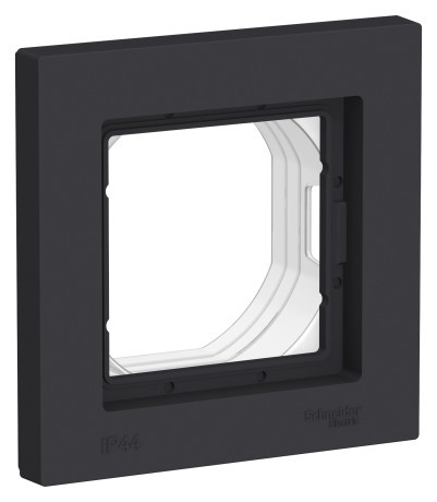 ATLASDESIGN AQUA Рамка IP44 1-постовая , карбон
