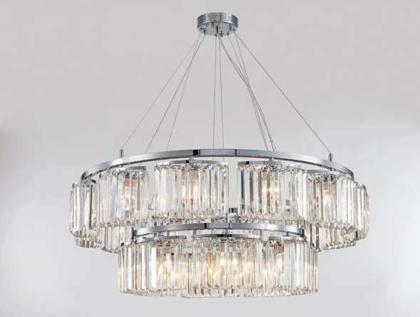 Подвесная люстра 4358+12/S chrome Newport