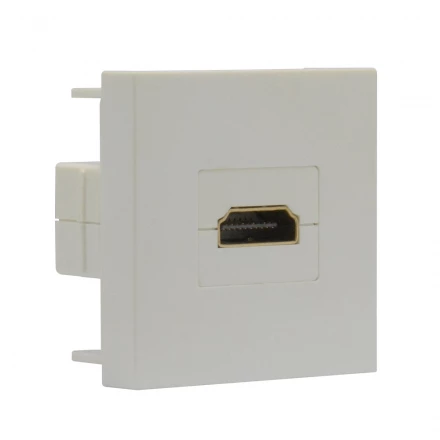 Розетка HDMI, 2мод., бел. (45х45мм), серия (тип) DEC Donolux DECF29W2