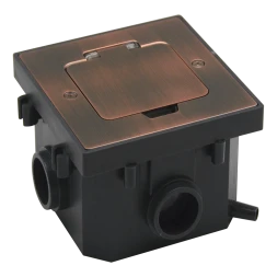 Лючок 2 мод. (1 мод. 45х45 мм.), красная медь, IP44, (с уст. набором)