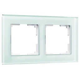 Рамка WL01-Frame-02 / Рамка на 2 поста (натуральное стекло,стекло) Werkel