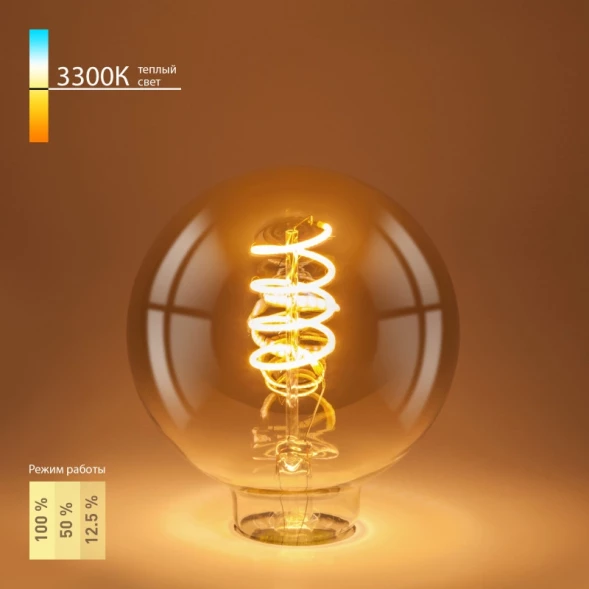 Светодиодная лампа Dimmable BL161 5W 2700K E27 (G95 тонированный) Elektrostandard