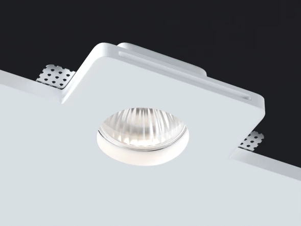 Светильник встраиваемый гипсовый, белый, 1xGU10 Donolux DL271R1W