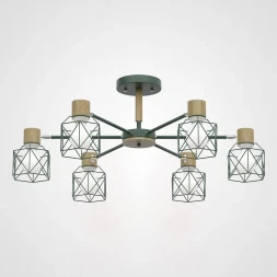 Потолочная люстра CORF B3 Green 6 lamps