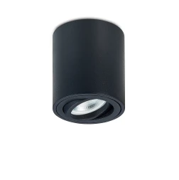 Накладной светодиодный светильник, GU10, D80хH90 мм, IP20, черный, без лампы Donolux DL18613R1B